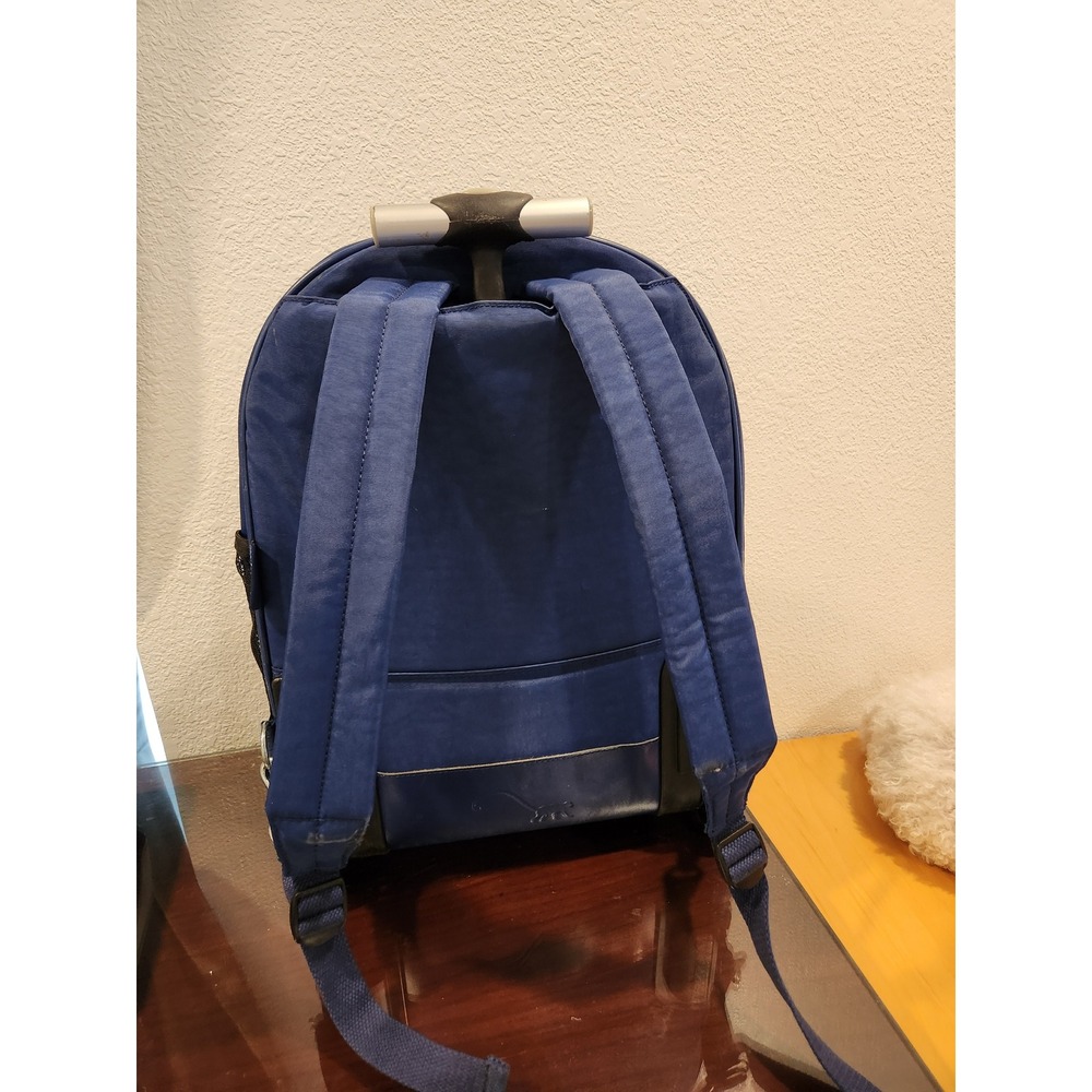 Kipling Blue Medium Backpack 19×15×7 Pre‑Owned Worn Base & Straps - Picture 2 of 11
